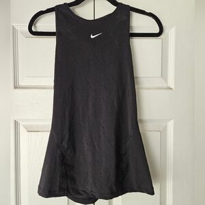 Nike Black Racerback Tank with White Swoosh
